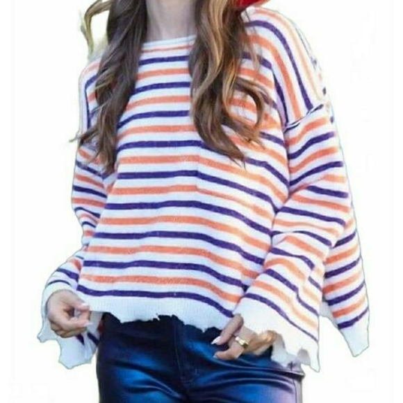 PEACH LOVE STRIPED SWEATER - Picture 12 of 14